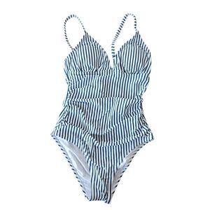Cupshe Striped Nautical One Piece Swimsuit Size XS NWT